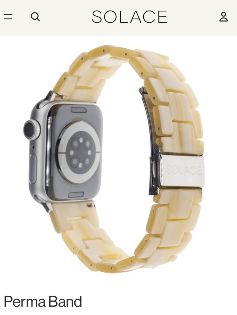 Solace Perma Band Apple Watch Band Butterstone Universal Fit NEW